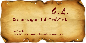Ostermayer Lóránt névjegykártya